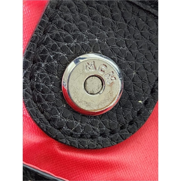 Authentic MCM Leather Color Splash Logo Mini Crossbody Bag Black - Picture 13 of 15